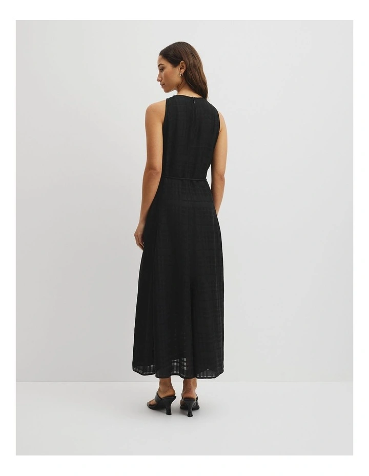 V-neck Dress in Black image 5