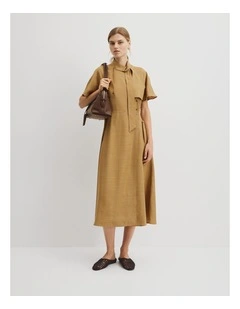 Trench Dress in Golden Husk