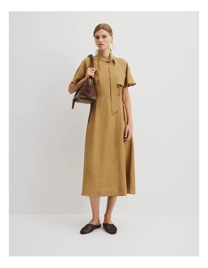 Trench Dress in Golden Husk image 1