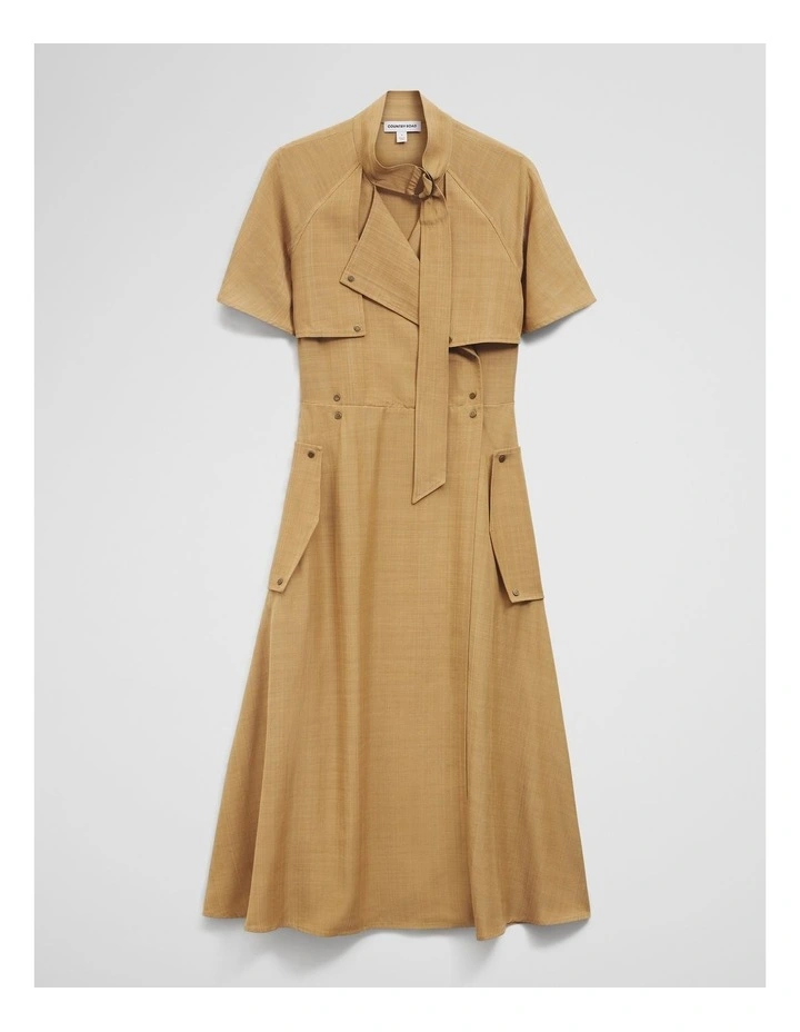 Trench Dress in Golden Husk image 2