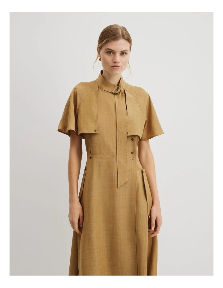 Trench Dress in Golden Husk image 4