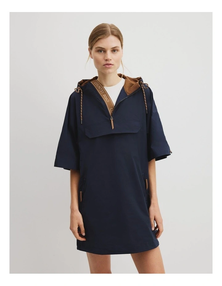 Cagoule Mini Dress in Blue Night image 1
