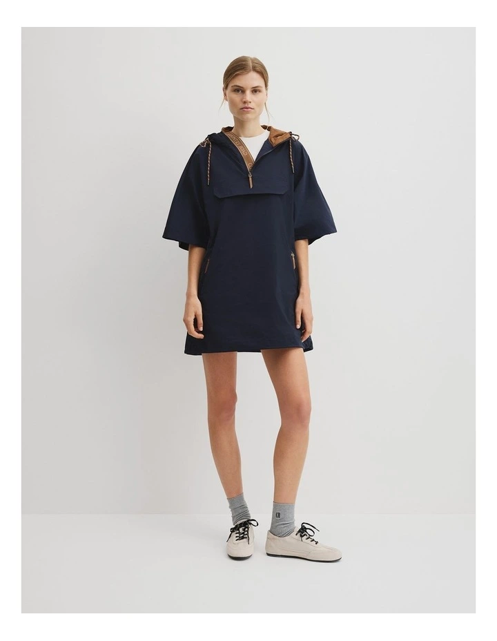 Cagoule Mini Dress in Blue Night image 4