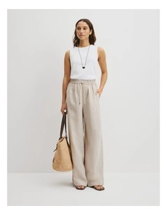 Pull-on Linen Pant in Bisque