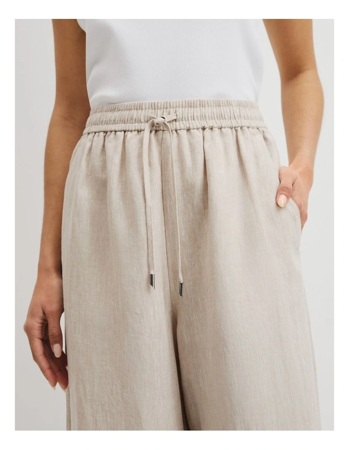 Pull-on Linen Pant in Bisque image 3
