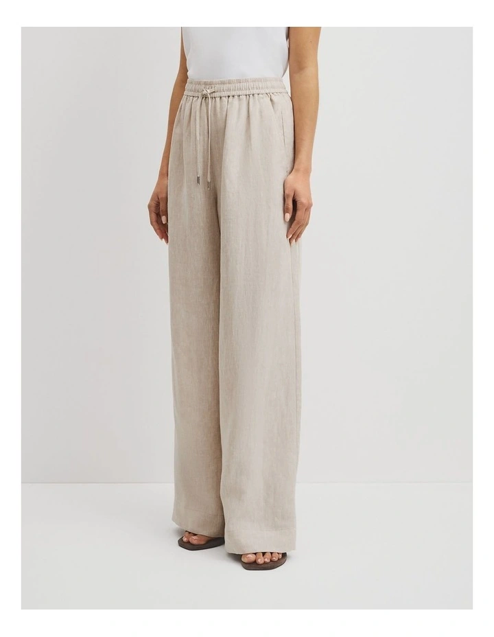 Pull-on Linen Pant in Bisque image 4
