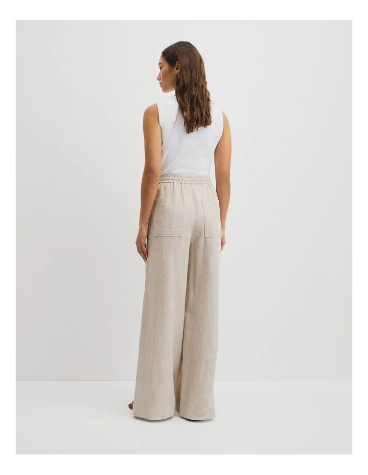 Pull-on Linen Pant in Bisque image 5