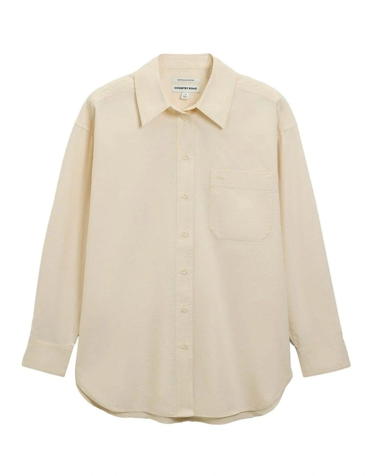 Oversize Oxford Shirt in Corn Silk image 2