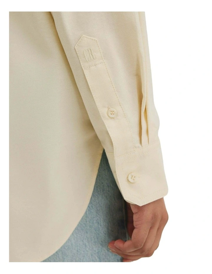 Oversize Oxford Shirt in Corn Silk image 3