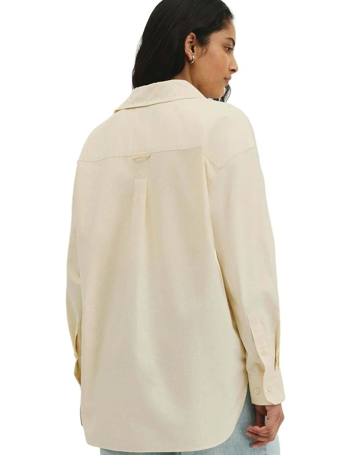 Oversize Oxford Shirt in Corn Silk image 5