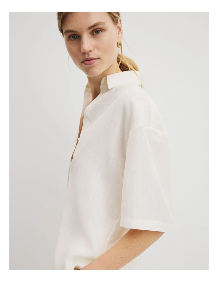 Short Sleeve Shirt in French Vanilla image 3