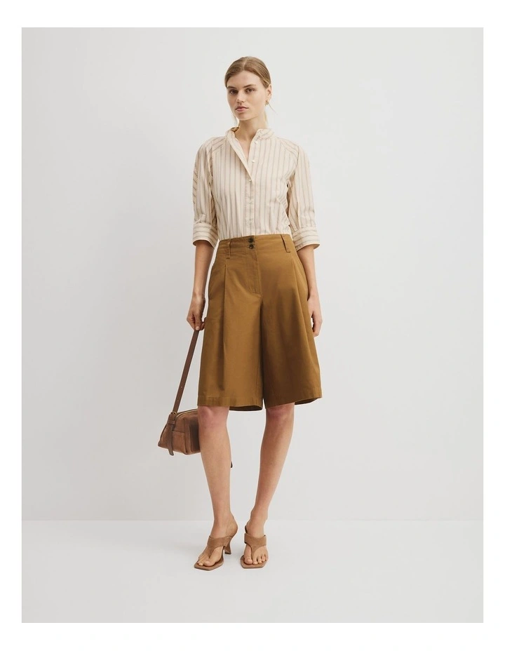 Neck Tie Blouse in Cream Stripe image 5