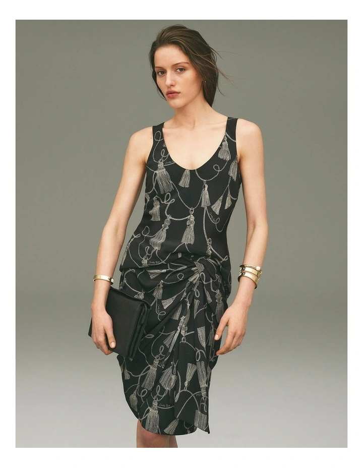 Print Scoop Neck Top in Twisted Rope Print image 2