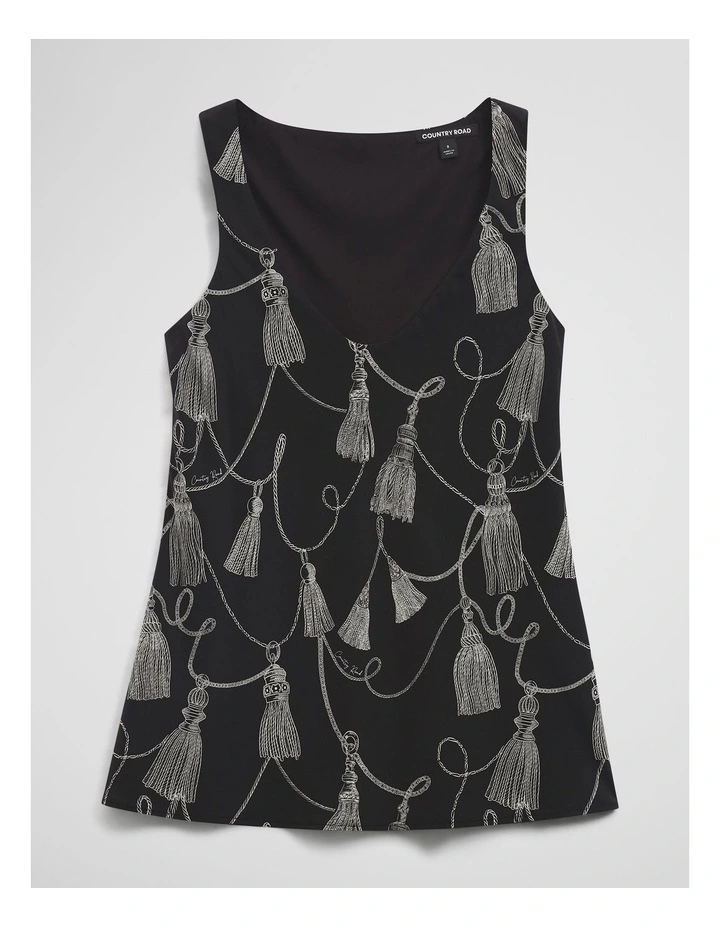 Print Scoop Neck Top in Twisted Rope Print image 3