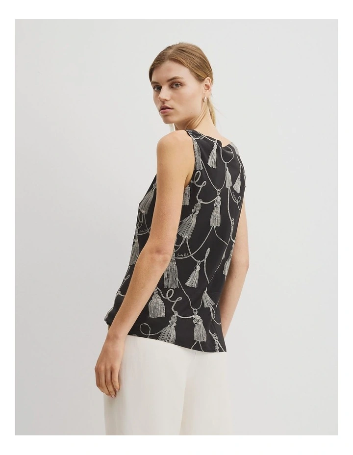 Print Scoop Neck Top in Twisted Rope Print image 6