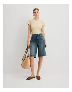 Denim Bermuda Short in Mineral Wash