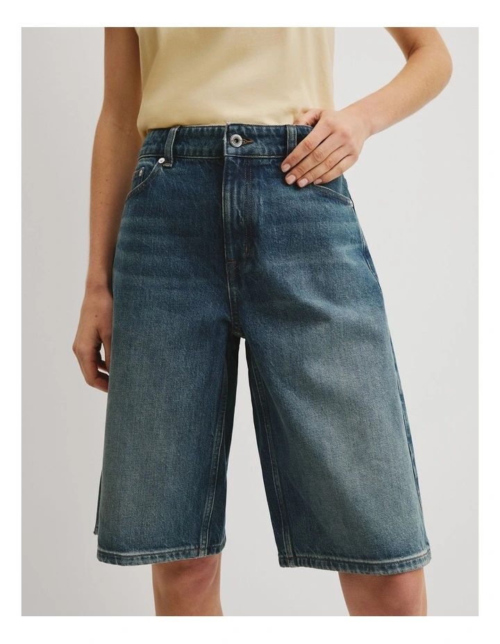 Denim Bermuda Short in Mineral Wash image 3