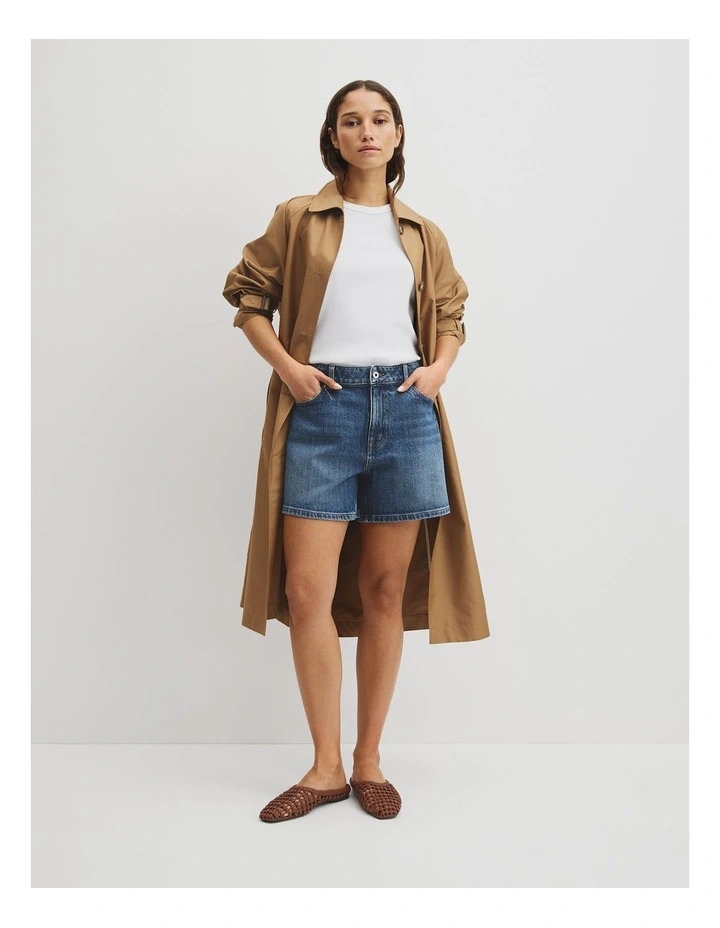 Denim Short in Washed Indigo image 1