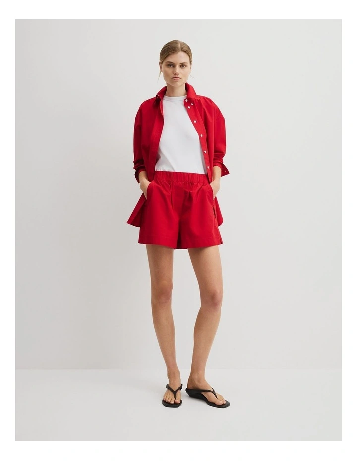 Poplin Short in Crimson image 1