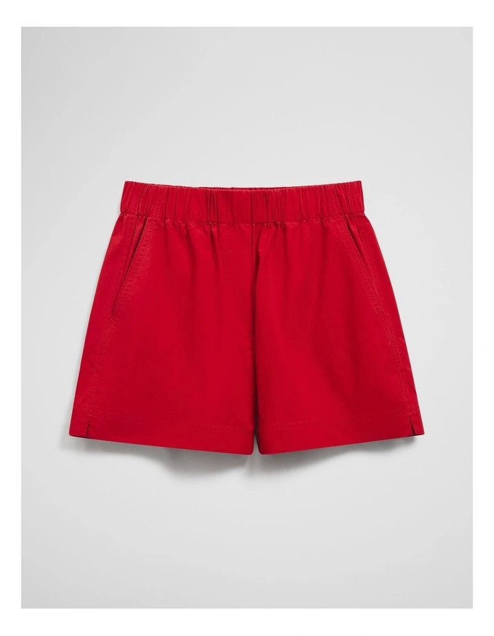 Poplin Short in Crimson image 3
