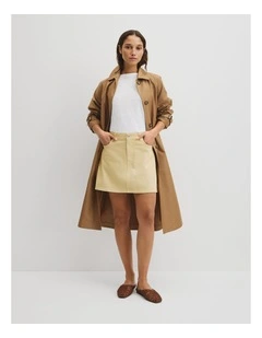 Denim Mini Skirt in Honey