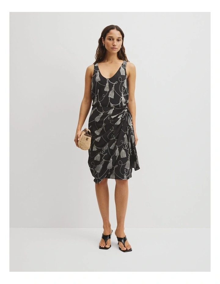 Print Sarong Skirt in Twisted Rope Print image 1