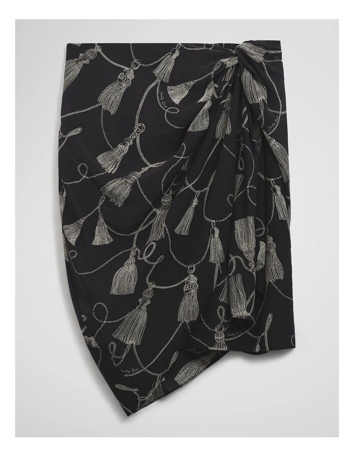 Print Sarong Skirt in Twisted Rope Print image 3