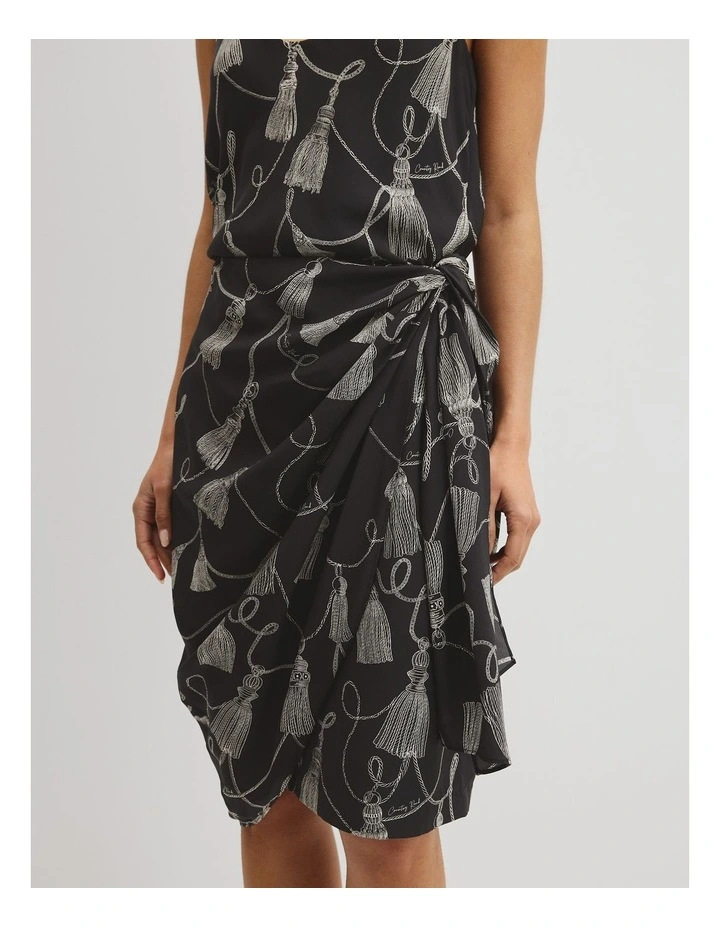 Print Sarong Skirt in Twisted Rope Print image 4