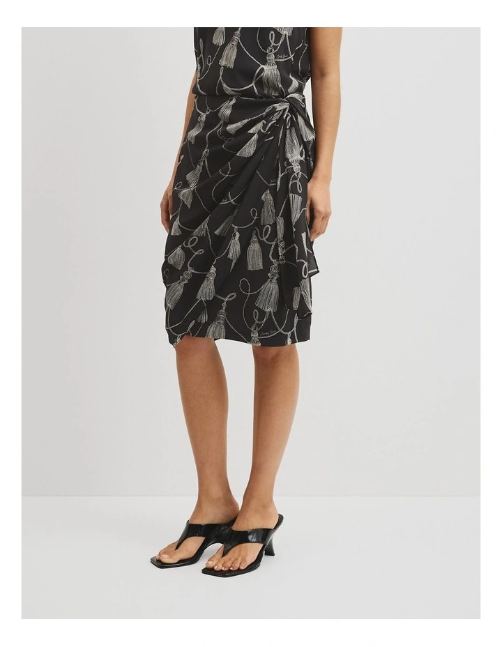Print Sarong Skirt in Twisted Rope Print image 5
