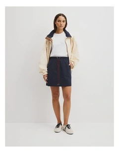 Parachute Mini Skirt in Blue Night