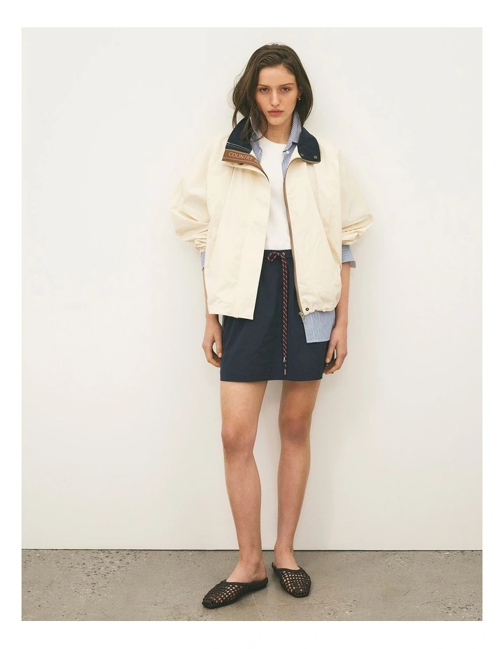 Parachute Mini Skirt in Blue Night image 2