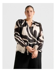Romina Raglan Blouse in Multi