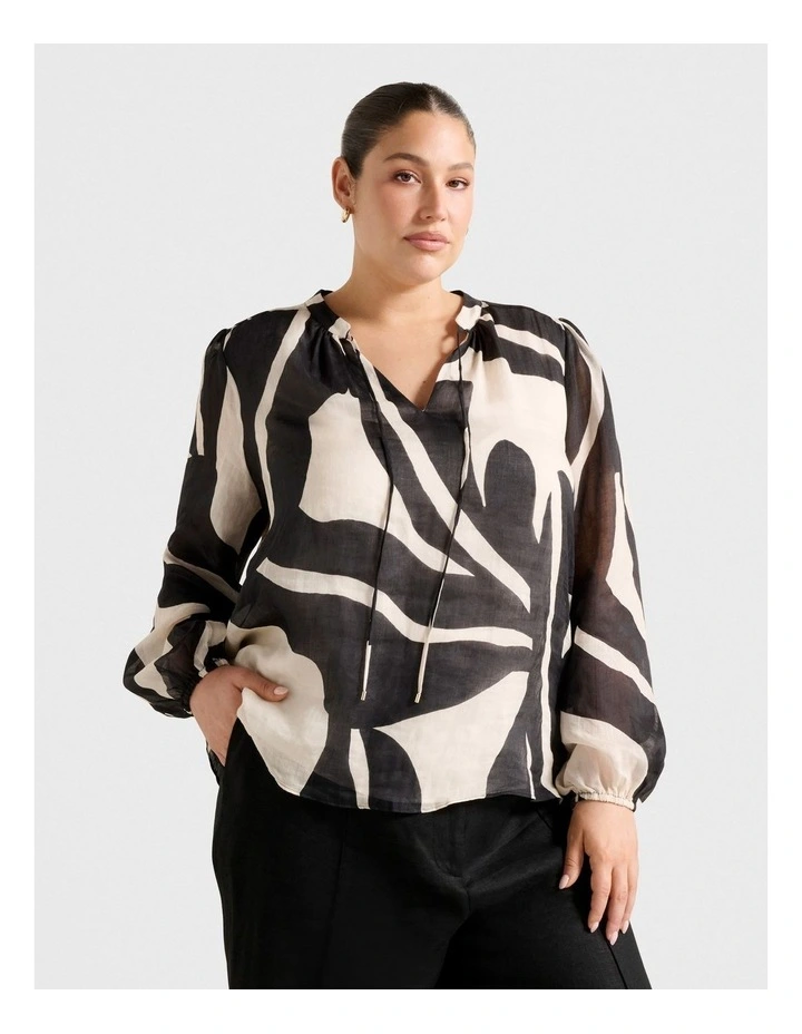 Romina Raglan Blouse in Multi image 3