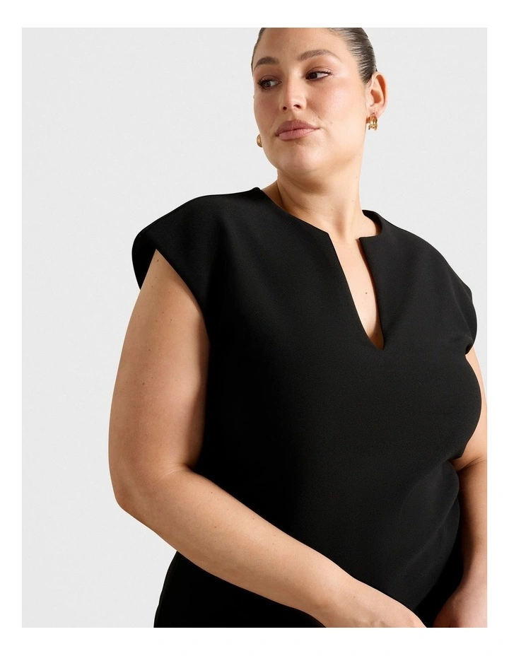 Montana V Neck Top in Black image 4
