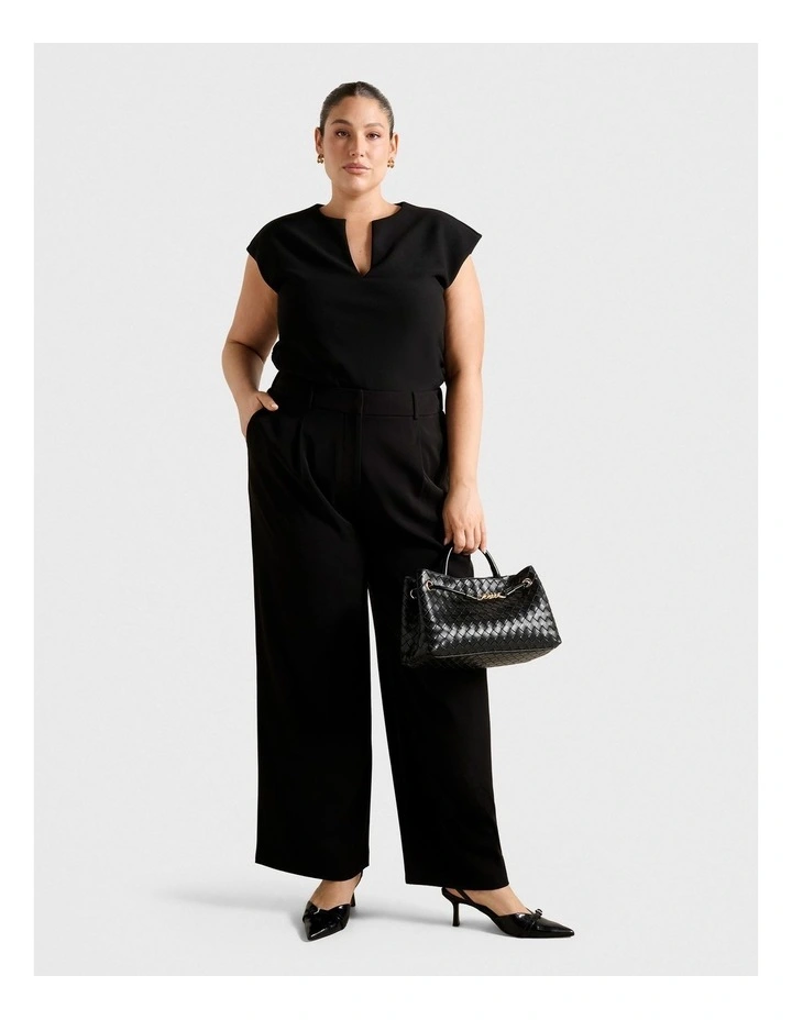 Montana V Neck Top in Black image 5