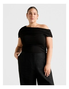 Posey Linen Wide Leg Pants in Black