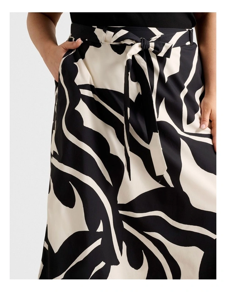 Madeleine Belted Midi Skirt in Multi image 4