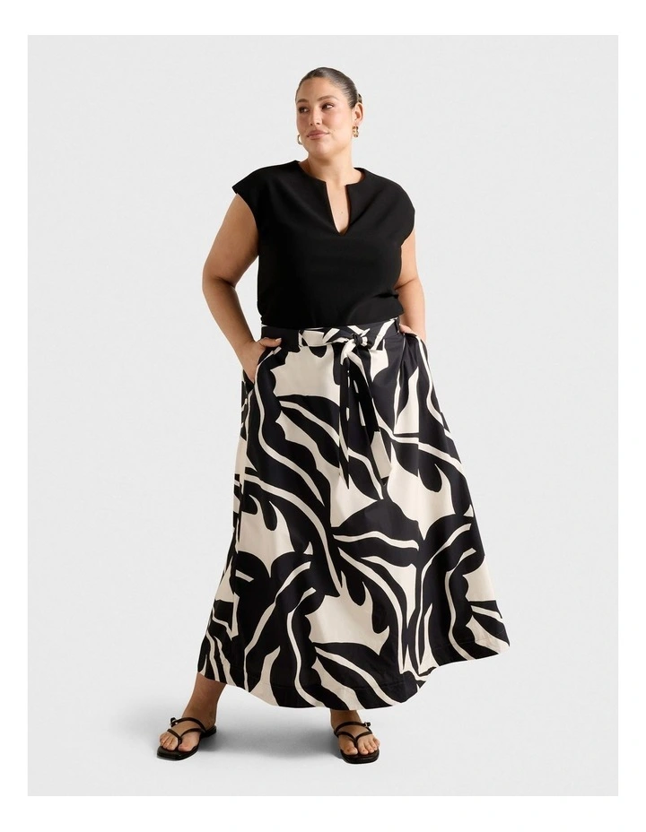 Madeleine Belted Midi Skirt in Multi image 5