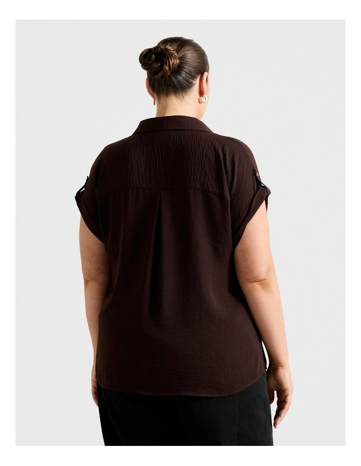 Zadie Short Sleeves Shirt in Brown image 2