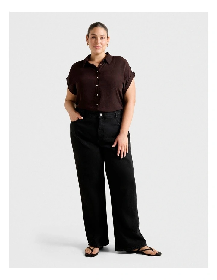Zadie Short Sleeves Shirt in Brown image 5