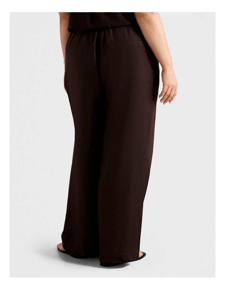 Posey Linen Wide Leg Pants in Brown image 2