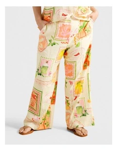Ola Linen Wide Leg Pants in Multi