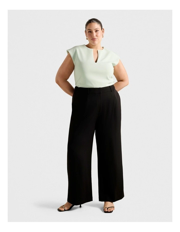 Montana V Neck Top in Green image 5