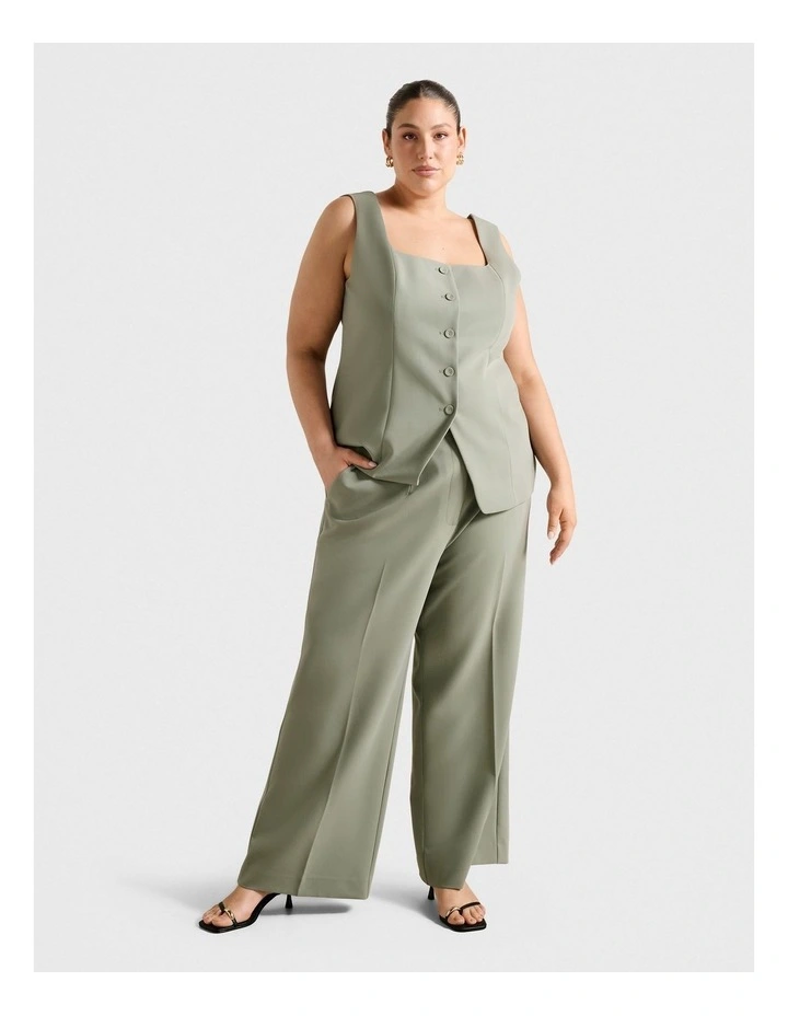 Lee Wide Leg Pants in Green image 5