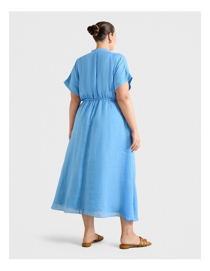 Jemma Shirt Midi Dress in Blue image 2