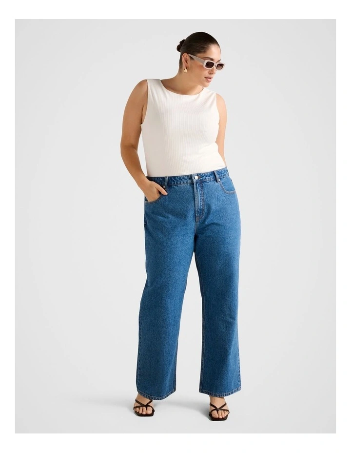 Cloe Straight Leg Jeans in Blue image 5