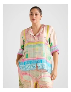 Brooklyn Satin Shirt in Multi