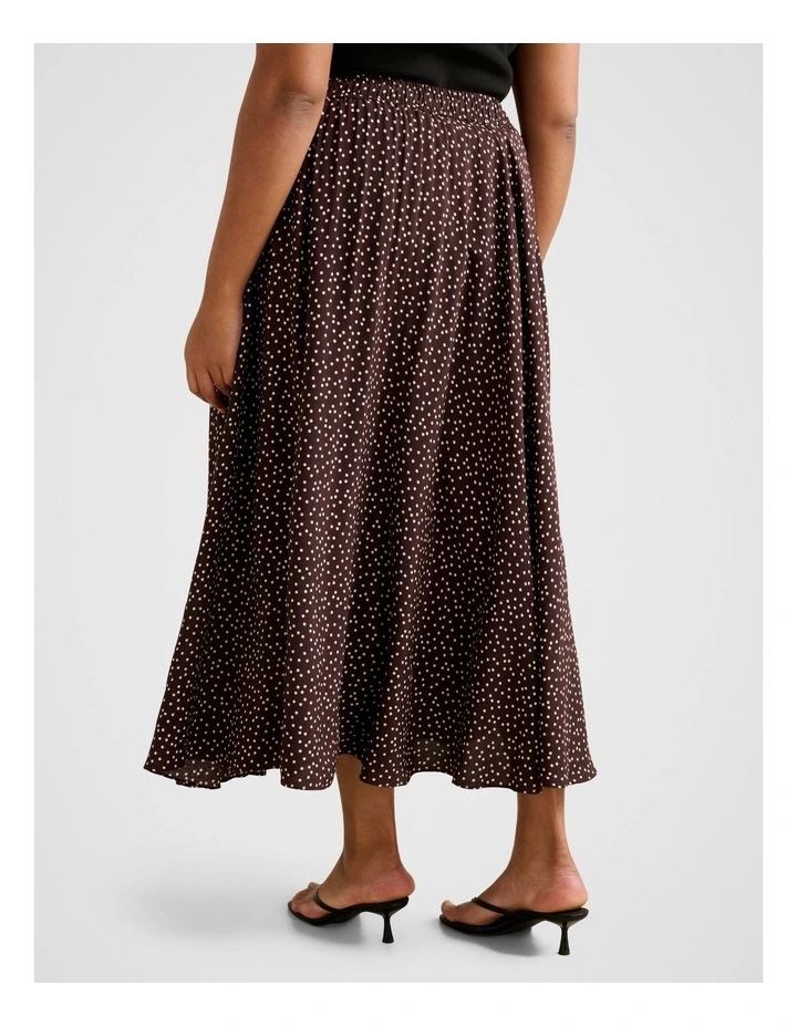 Hillary Printed Maxi Skirt in Brown image 2
