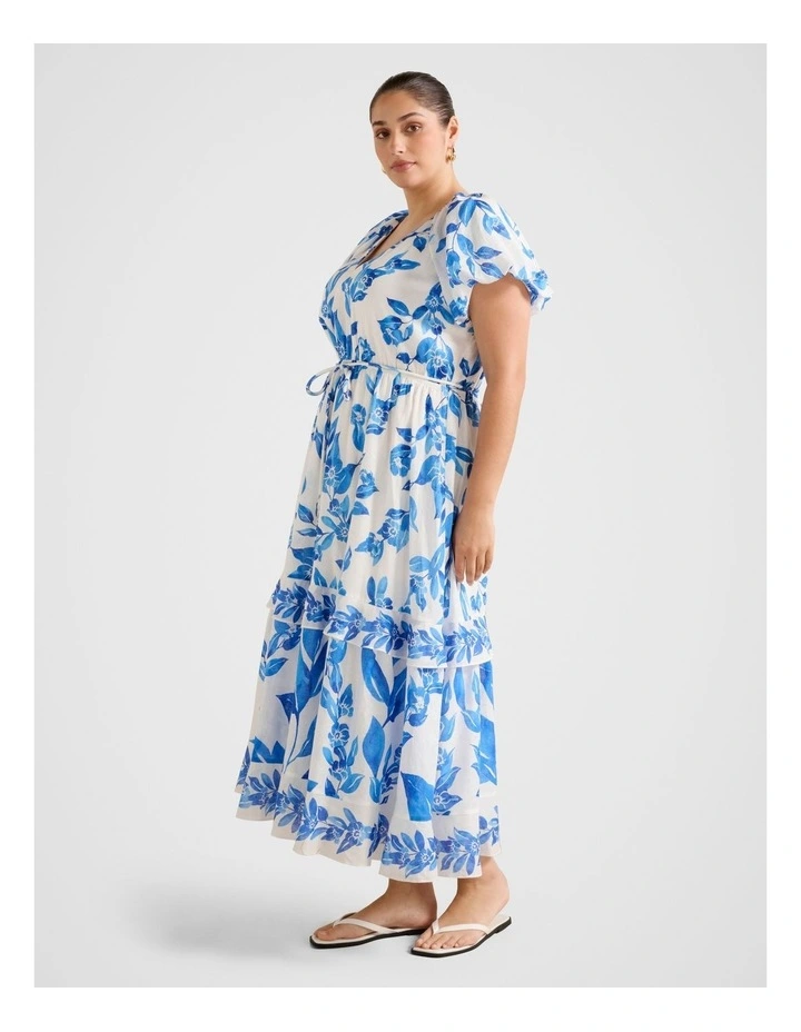 Iris Tiered Midi Dress in Multi image 3