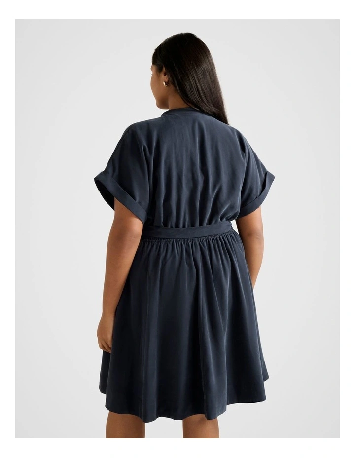 Brydie Belted Mini Dress in Navy image 2